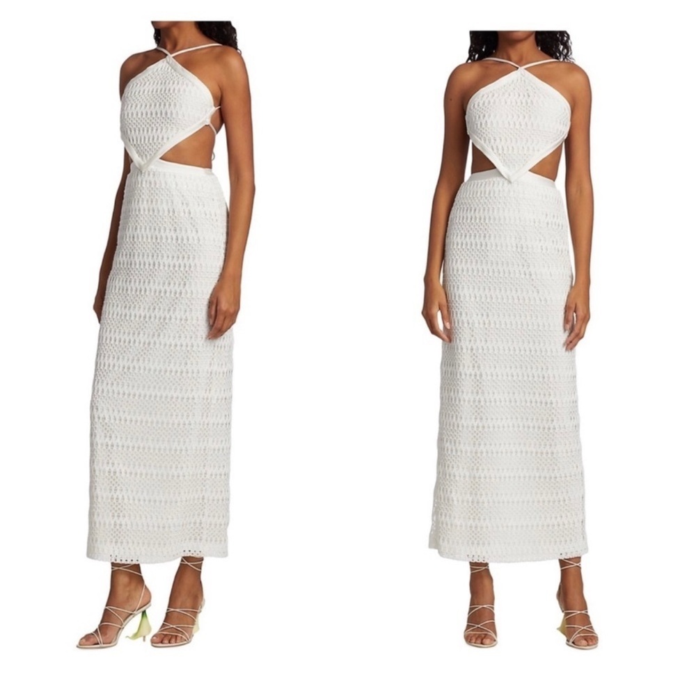 ✨PatBo Women's White Crochet Style Dress